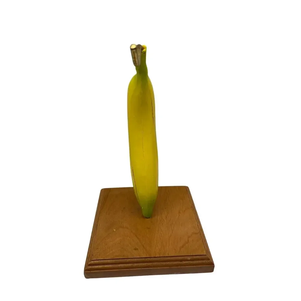 Vintage Levitating Bananas Banana Holder Bazillion Products Wood Base Novelty